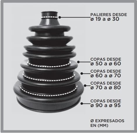 Fuelle Universal Chico — Medidas